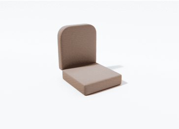 Cuscino da esterno per panca pieghevole semicircolare rettilineo