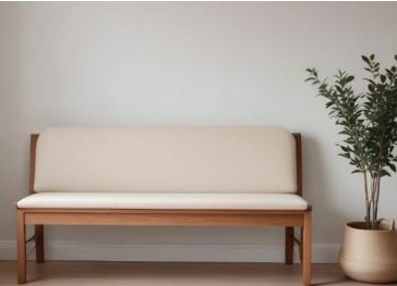 Cuscino da esterno per panca pieghevole semicircolare rettilineo