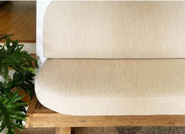 Cuscino per schienale rettangolare semicircolare per panca