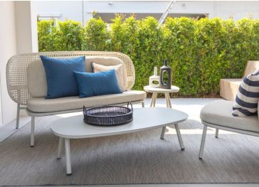 Cuscino da esterno per schienale di panca semicircolare rettilineo