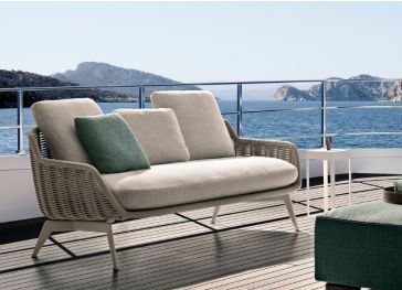 Cuscino per esterni per seduta semicircolare dritta