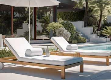 Cuscino per sdraio a 2 sezioni