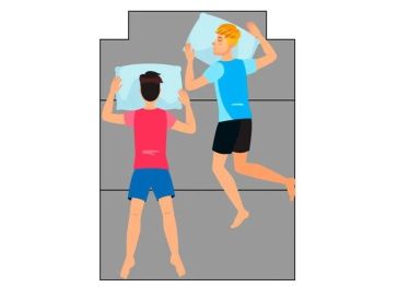 Materasso pieghevole taglio superiore destro e sinistro