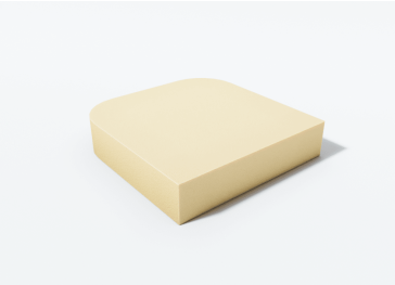 Gommapiuma semicircolare dritta 