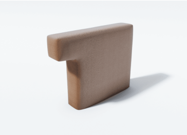 Fodera con taglio laterale sinistro verticale