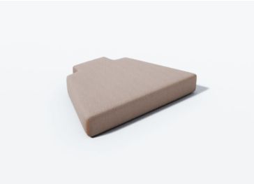 Cuscino per sedia a trapezio con 2 asole