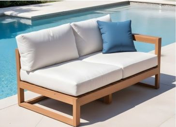 Cuscino da esterno con schienale quadrato morbido