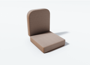 Cuscino pieghevole per panca semicircolare rettilineo