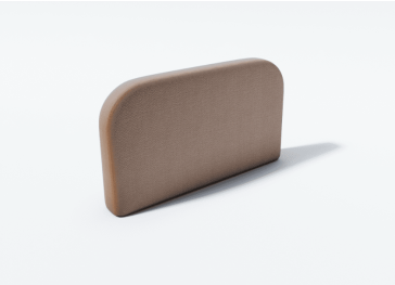 Cuscino di schienale semicircolare dritto