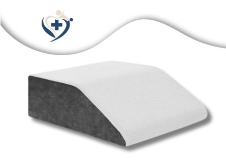 Cuscino A Cuneo Per Sollevamento Gambe In Schiuma - 59x49x15 Cm Con Fodera Rimovibile - Post Operatoria E Lombalgia - 2