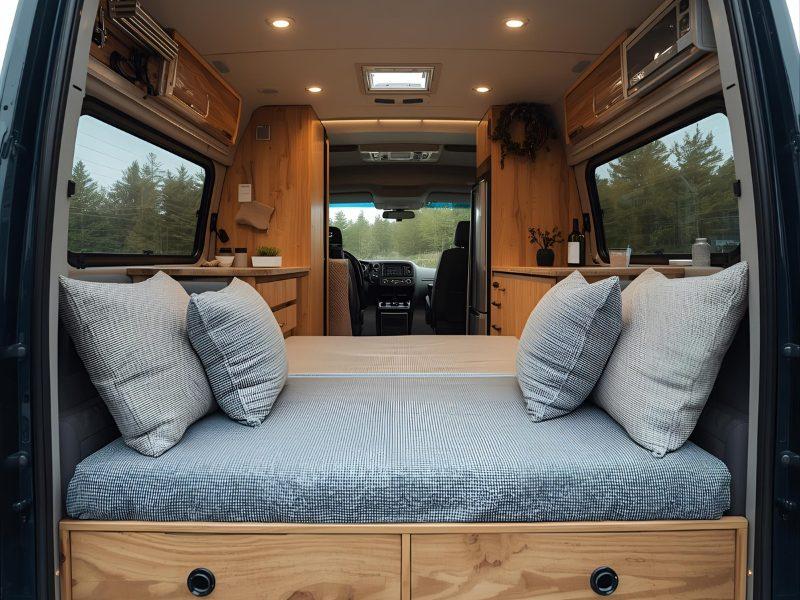 Come costruire un letto pieghevole per furgone con materassi in schiuma